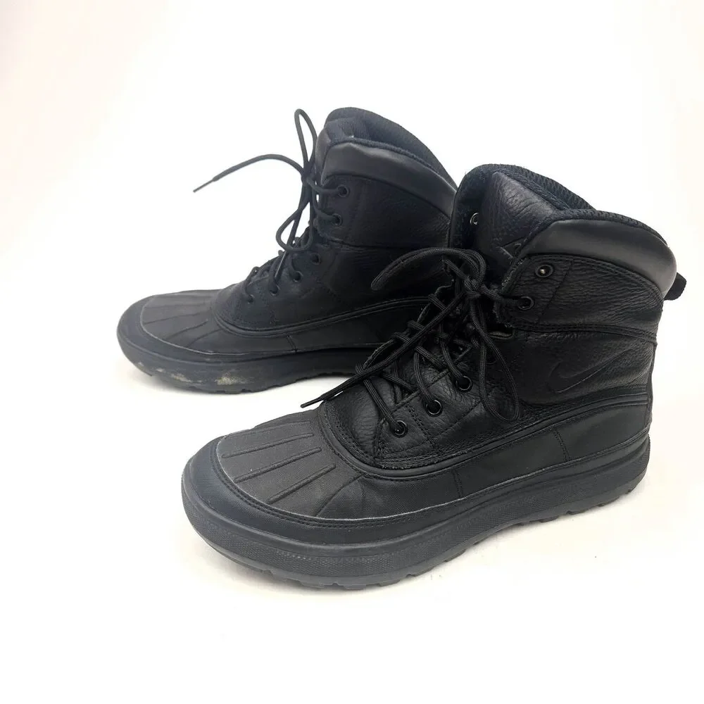Nike ACG Woodside II Triple-Black Waterproof Ankle Duck Boot 525393-090 Size 9